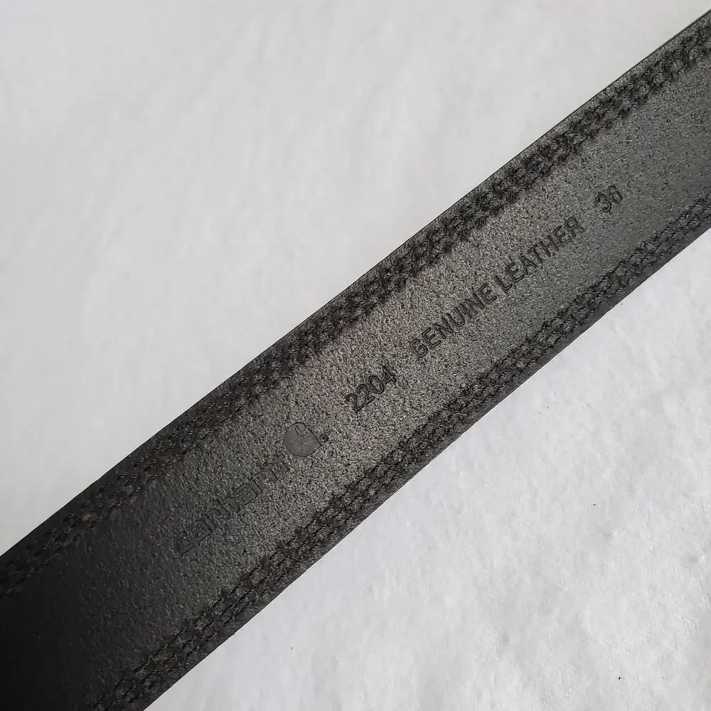 Carhartt Men's Scratchless Black Leather Belt 36W Workwear Classic Dressy NEW